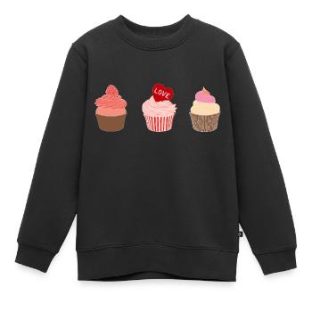 Cupcakes - Sweat Premium enfant bio - noir - Devant - AI Model Kid Female (0cm)