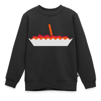 Yummy Currywurst - Kinder Premium Organic Sweatshirt - Schwarz - Vorne - AI Model Kid Female (0cm)