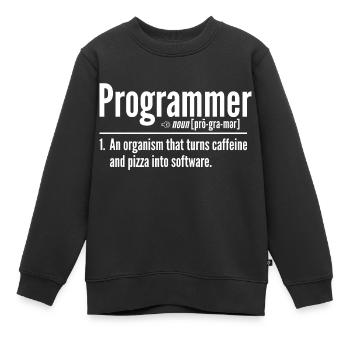 Programmeur - Sweat Premium enfant bio - noir - Devant - AI Model Kid Female (0cm)