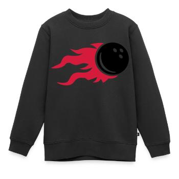 Bowling - Kinder Premium Organic Sweatshirt - Schwarz - Vorne - AI Model Kid Female (0cm)