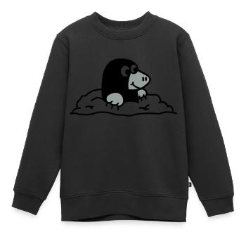 Taupe - Sweat Premium enfant bio - noir - Devant - AI Model Kid Female (0cm)