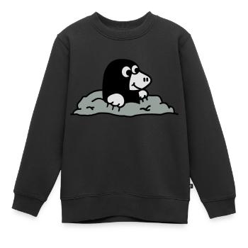 Taupe - Sweat Premium enfant bio - noir - Devant - AI Model Kid Female (0cm)