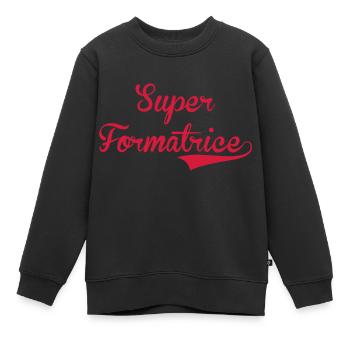 Formateur / Formatrice / Formation / Education - Sweat Premium enfant bio - noir - Devant - AI Model Kid Female (0cm)