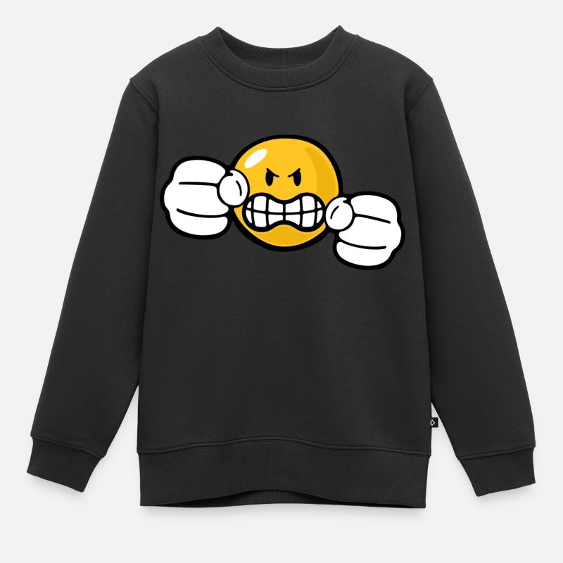 Smiley Anger Fury - Sweat Premium enfant bio - noir