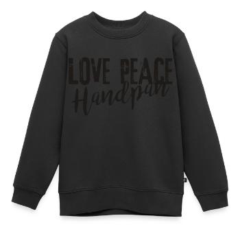 LOVE PEACE Handpan - black - Kinder Premium Organic Sweatshirt - Schwarz - Vorne - AI Model Kid Female (0cm)