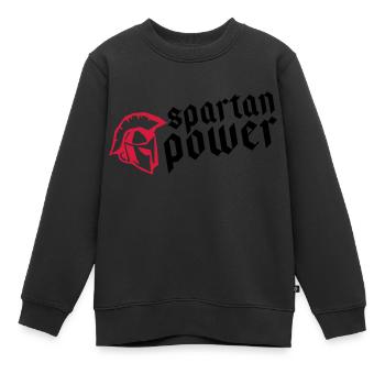casque de fitness spartan power - Sweat Premium enfant bio - noir - Devant - AI Model Kid Female (0cm)