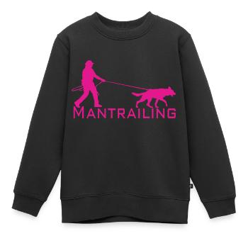 Mantrailing Pink - Kinder Premium Organic Sweatshirt - Schwarz - Vorne - AI Model Kid Female (0cm)