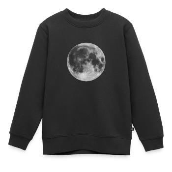 Mond - Kinder Premium Organic Sweatshirt - Schwarz - Vorne - AI Model Kid Female (0cm)