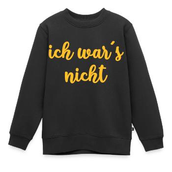 ich wars nicht - Kinder Premium Organic Sweatshirt - Schwarz - Vorne - AI Model Kid Female (0cm)