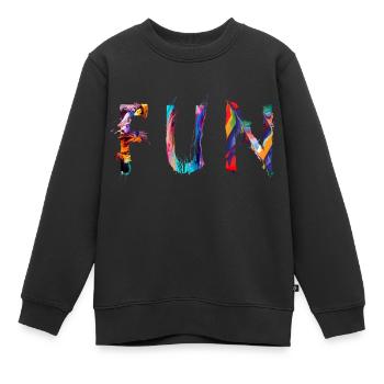 Fun - Kinder Premium Organic Sweatshirt - Schwarz - Vorne - AI Model Kid Female (0cm)