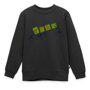 Team, Gruppe, Ameise - Kinder Premium Organic Sweatshirt - Schwarz - Vorne - AI Model Kid Female (0cm)