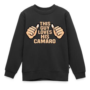 Dieser Typ liebt seine Kamera - Kinder Premium Organic Sweatshirt - Schwarz - Vorne - AI Model Kid Female (0cm)