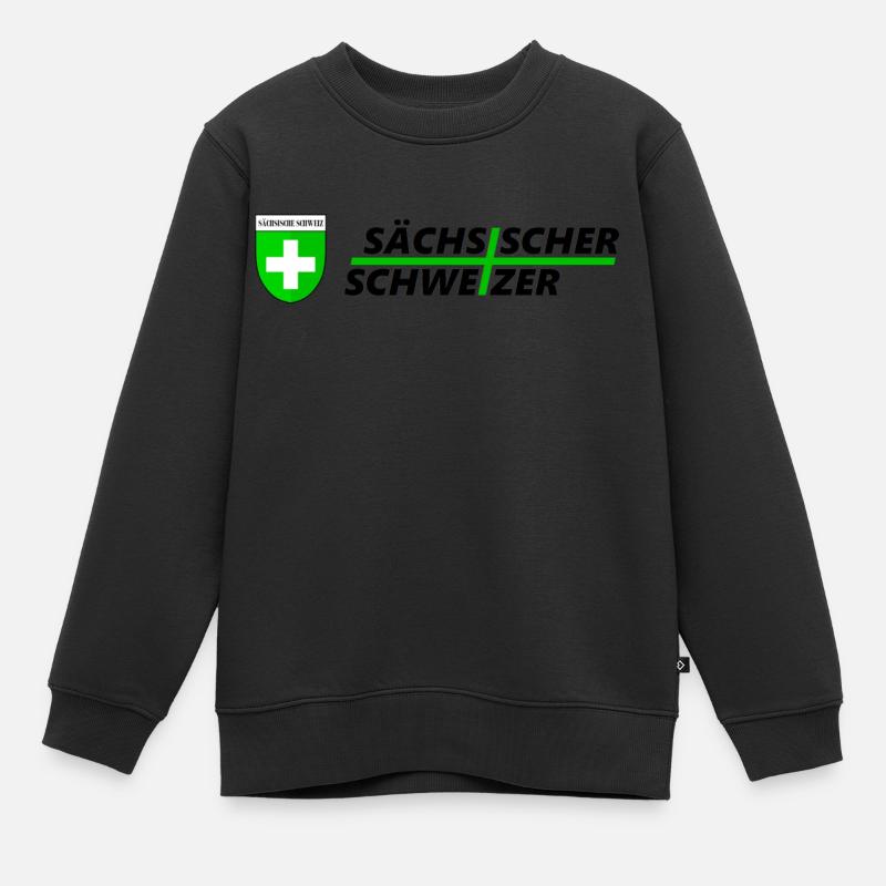 Saechsischer schweizer - Kinder Premium Organic Sweatshirt - Schwarz