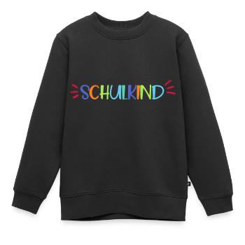 Schulkind - Kinder Premium Organic Sweatshirt - Schwarz - Vorne - AI Model Kid Female (0cm)