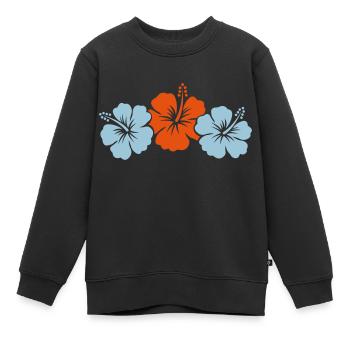 hibiscuss 02 - Sweat Premium enfant bio - noir - Devant - AI Model Kid Female (0cm)