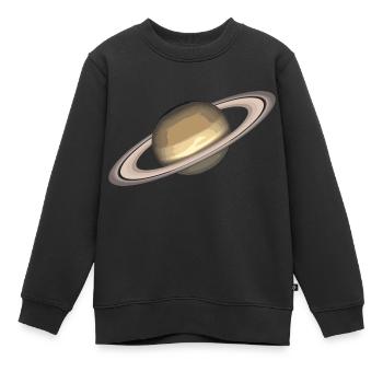 Saturn - Kinder Premium Organic Sweatshirt - Schwarz - Vorne - AI Model Kid Female (0cm)
