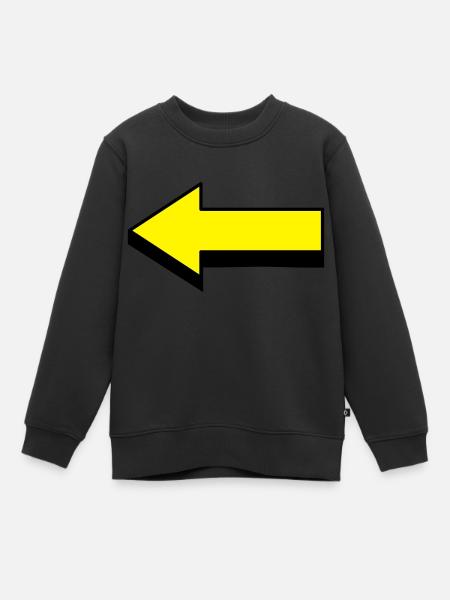 flèche - Sweat Premium enfant bio - noir