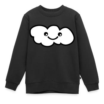 wolke smile - Kinder Premium Organic Sweatshirt - Schwarz - Vorne - AI Model Kid Female (0cm)