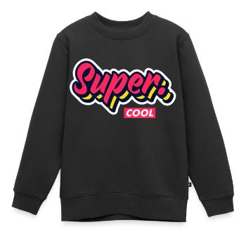super cool - Sweat Premium enfant bio - noir - Devant - AI Model Kid Female (0cm)