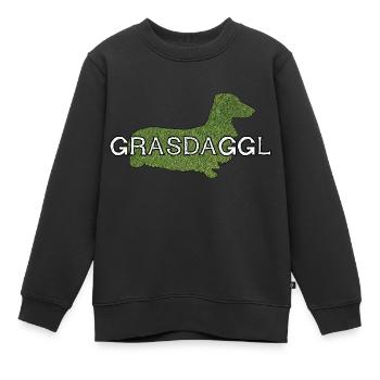 Grasdaggl typisch schwäbisches Schempfword - Kinder Premium Organic Sweatshirt - Schwarz - Vorne - AI Model Kid Female (0cm)