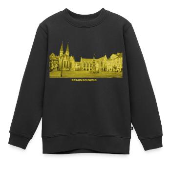 Marché de la vieille ville de Basse-Saxe de Braunschweig - Sweat Premium enfant bio - noir - Devant - AI Model Kid Female (0cm)