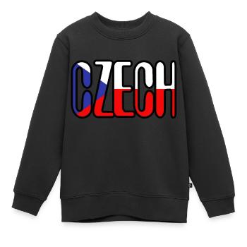 Ich liebe Tschechisch - Kinder Premium Organic Sweatshirt - Schwarz - Vorne - AI Model Kid Female (0cm)