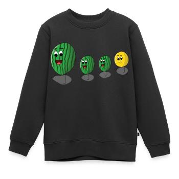 Melonen - Kinder Premium Organic Sweatshirt - Schwarz - Vorne - AI Model Kid Female (0cm)