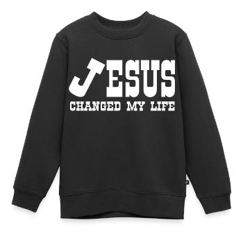 Jésus-Christ Dieu Dieu - Sweat Premium enfant bio - noir - Devant - AI Model Kid Female (0cm)