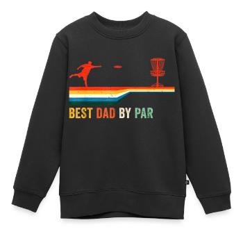 Best Dad By Par Disc GolfGolfing Golfer Gift Disk - Kinder Premium Organic Sweatshirt - Schwarz - Vorne - AI Model Kid Female (0cm)