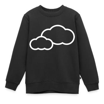 Nuage - Sweat Premium enfant bio - noir - Devant - AI Model Kid Female (0cm)