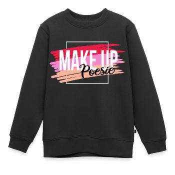 Make Up Poesi - Kids Premium Organic Sweatshirt - black - Front - AI Model Kid Female (0cm)