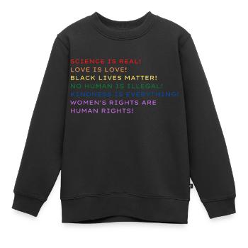 Science, c’est réel ! - Sweat Premium enfant bio - noir - Devant - AI Model Kid Female (0cm)