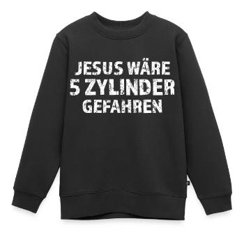 5 Zylinder Fünf Zylinder - Kinder Premium Organic Sweatshirt - Schwarz - Vorne - AI Model Kid Female (0cm)