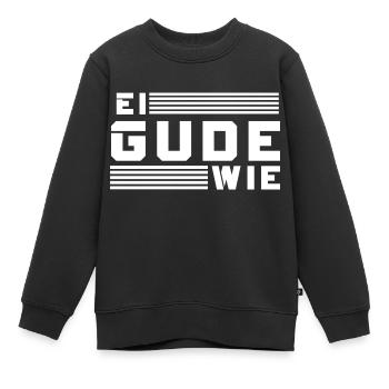 Ei gude wie Hessen Hessisch lustig Sprache cooler - Kinder Premium Organic Sweatshirt - Schwarz - Vorne - AI Model Kid Female (0cm)