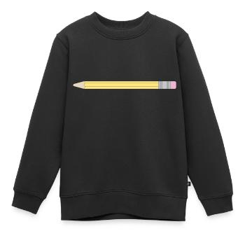 Bleistift Geschenk Geschenkidee - Kinder Premium Organic Sweatshirt - Schwarz - Vorne - AI Model Kid Female (0cm)