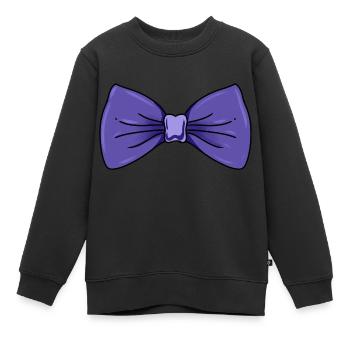 Lila Schleife - Kinder Premium Organic Sweatshirt - Schwarz - Vorne - AI Model Kid Female (0cm)