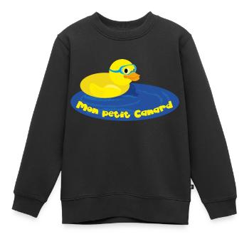 Mon petit Canard - Sweat Premium enfant bio - noir - Devant - AI Model Kid Female (0cm)