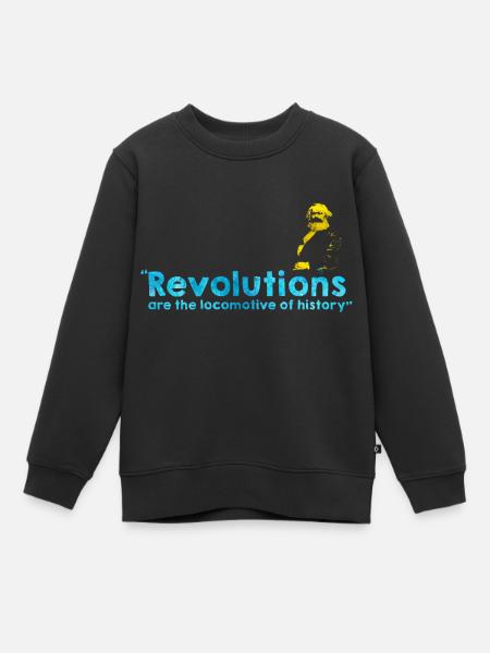 Revolutionen - Karl Marx - Kinder Premium Organic Sweatshirt - Schwarz