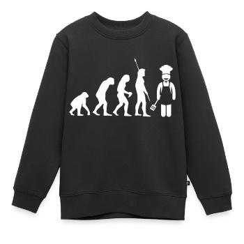 Cuisine cuisine cuisine cuisine Food Kitchen - Sweat Premium enfant bio - noir - Devant - AI Model Kid Female (0cm)