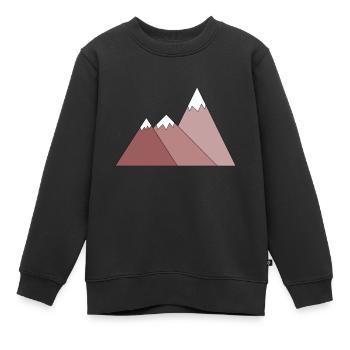 Berge - Kinder Premium Organic Sweatshirt - Schwarz - Vorne - AI Model Kid Female (0cm)
