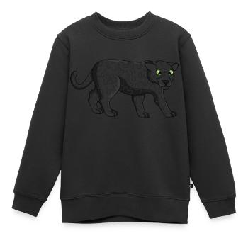 Panther - Kinder Premium Organic Sweatshirt - Schwarz - Vorne - AI Model Kid Female (0cm)