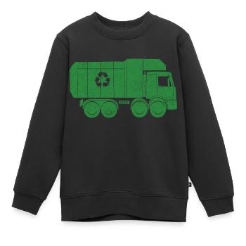 Garbage Truck Love Garbage Collection Recycling I Gift - Kids Premium Organic Sweatshirt - black - Front - AI Model Kid Female (0cm)