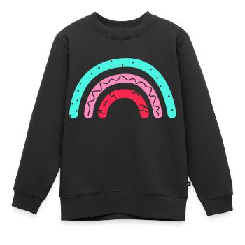 Rainbow - Kids Premium Organic Sweatshirt - black - Front - AI Model Kid Female (0cm)