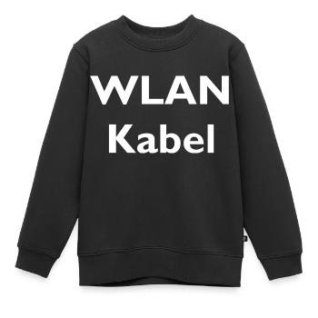 WLAN Kabel - Kinder Premium Organic Sweatshirt - Schwarz - Vorne - AI Model Kid Female (0cm)