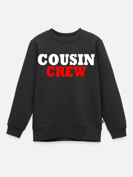 Cousin crew - Sweat Premium enfant bio - noir