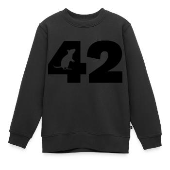 Die Antwort - Kinder Premium Organic Sweatshirt - Schwarz - Vorne - AI Model Kid Female (0cm)