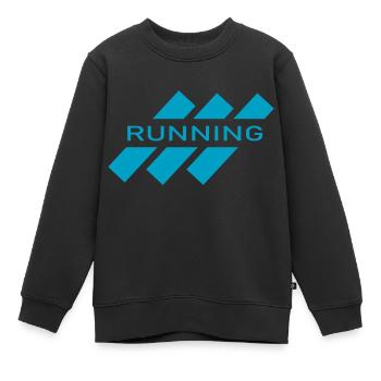 Marathon Running Run jogging - Sweat Premium enfant bio - noir - Devant - AI Model Kid Female (0cm)