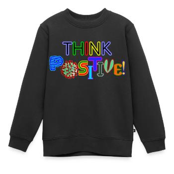 Pensez positif! - Sweat Premium enfant bio - noir - Devant - AI Model Kid Female (0cm)