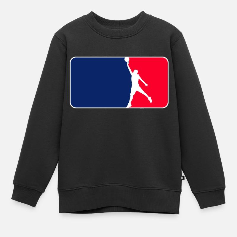 Basketball Logo - Kinder Premium Organic Sweatshirt - Schwarz