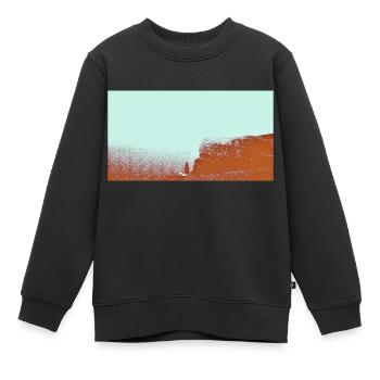Falaises de Moher - Sweat Premium enfant bio - noir - Devant - AI Model Kid Female (0cm)
